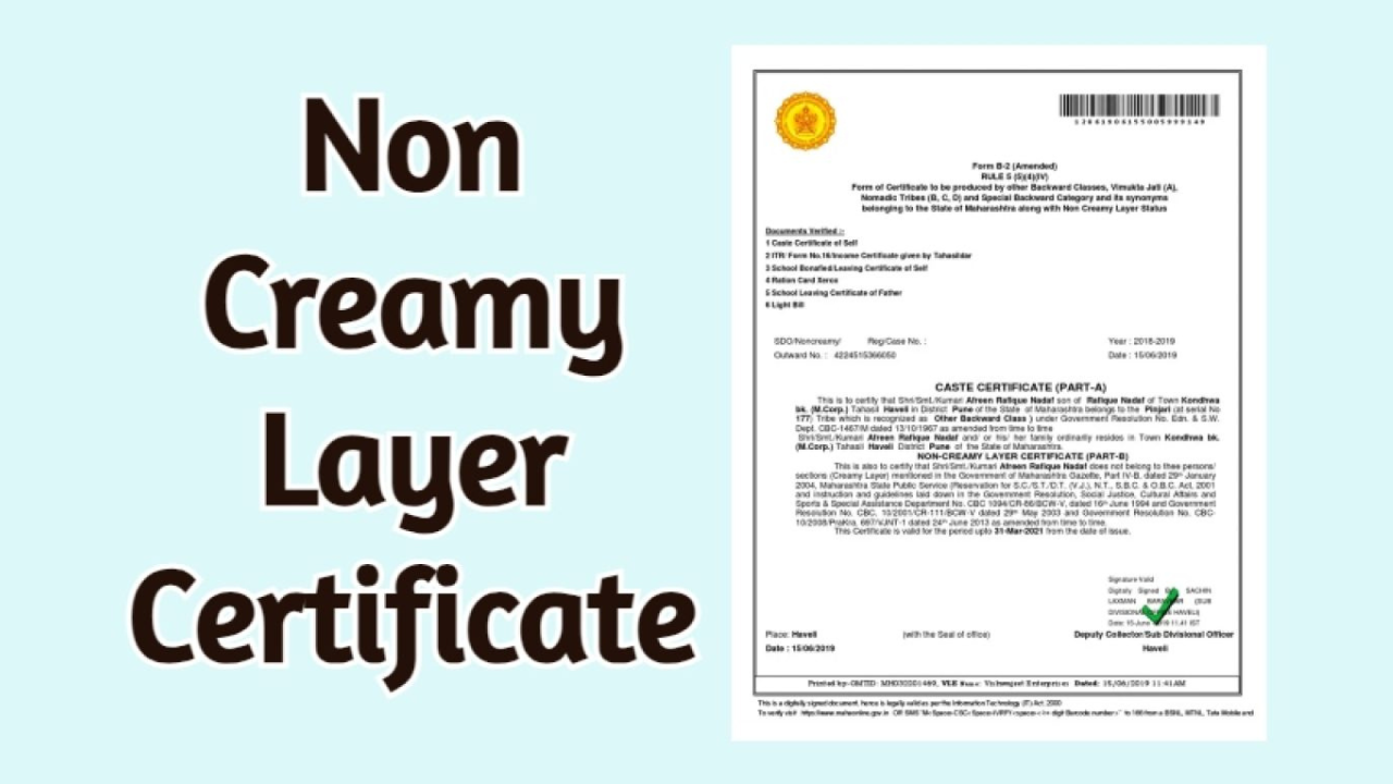 What Is Non Creamy Layer Certificate
